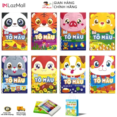 8 PCs creative children's color pencils multi-theme ink painting book with color pencil case-creative help babies develop intelligence