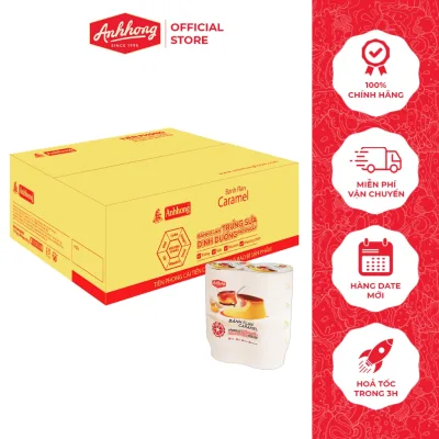 Bánh Flan Caramel Vị Truyền Thống - Thùng 24 lốc x 6 hộp hoặc 12 lốc x 10 hộp - Ánh Hồng