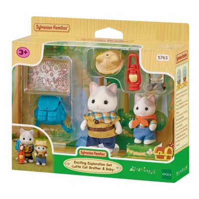 Đồ chơi nhà thỏ cho bé gái 5763 LATTE CAT SIBLINGS' EXPLORATION SET Sylvanian Families - LICCA