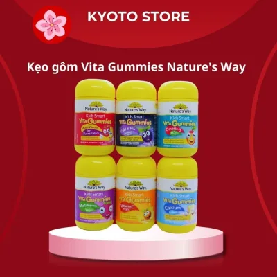 Kẹo gum bổ sung vitamin Vita Gummies Nature's Way cho bé trên 2 tuổi bổ sung vtm và khoáng chất