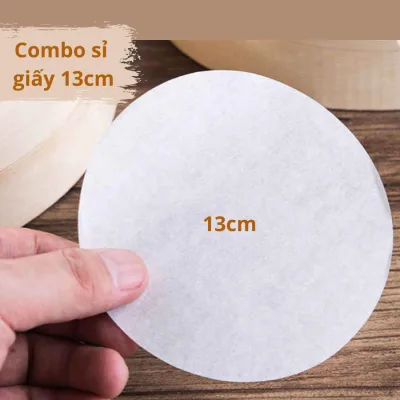 Mua nhiều giảm giá - Giấy nến 13cm chống dính hai mặt 500 tờ lót đế bánh bao, pizza, dimsum.
