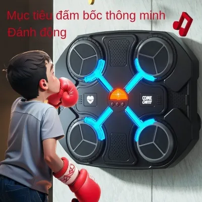 Máy Boxing Theo Nhạc Gắn Tường Tiện Dụng Thế Hệ Mới Có Bluetooth Cảm Ứng Thông Minh Theo Nhịp Điệu