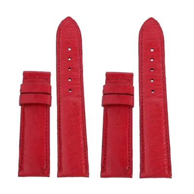 Dây đồng hồ nam nữ da đà điểu da bụng size lớn ( size 22- 24- 26 ) màu đỏ TH8445