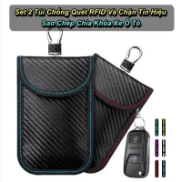 Set 2 Túi Chống Quét RFID Và Chặn Tín Hiệu Chìa Khóa Xe Ô Tô Carbon Fiber Lux4 🔰Phụ Kiện Thuận Lợi🔰