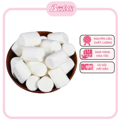 Kẹo Marshmallow trắng Erko 500gr - Date mới - nguyên liệu làm kẹo nougat, kẹo hạnh phúc - Bánh Ơi