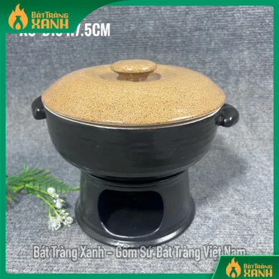 Bếp Âu Hâm Nóng Thức Ăn Men Nâu gốm sứ Bát Tràng - Bộ Nồi Giữ Ấm Thức Ăn Cho Nhà Hàng, Gia Đình