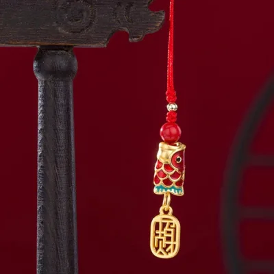 Hefei Koi Dây Điện Thoại Di Động, Phong Cách Trung Quốc Chúc May Mắn Koi Dây Điện Thoại, Dây Đeo Quyến Rũ Điện Thoại Quyến Rũ Dây Đeo Chìa Khóa Koi Túi Dây Đeo Điện Thoại Di Động