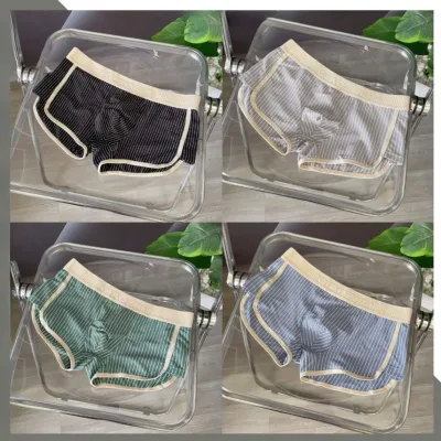 Kingdafa Thời Trang Nam Boxer Sọc Cotton Nam Quần Lót Nam Boxer Quần Short Thoáng Khí Nam Quần Lót , quần lót nam , quần sịp boxer , quần lót nam cao cấp , boxer nam