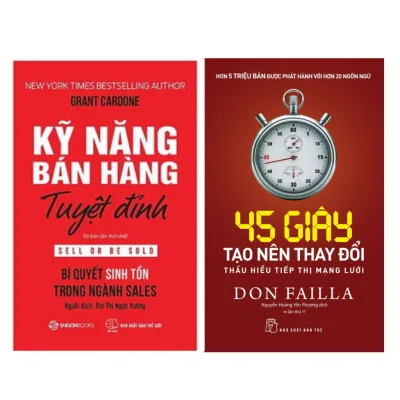 Sách Combo 2 Cuốn: 45 Giây Tạo Nên Thay Đổi Thấu Hiểu Tiếp Thị Mạng Lưới tr + Kỹ Năng Bán Hàng Tuyệt Đỉnh sg