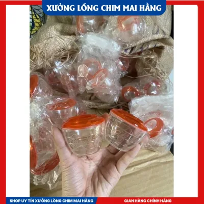 Cóng Đựng Thức Ăn Cho Chim 1 Chiếc Chất Liệu Nhựa Đỏ