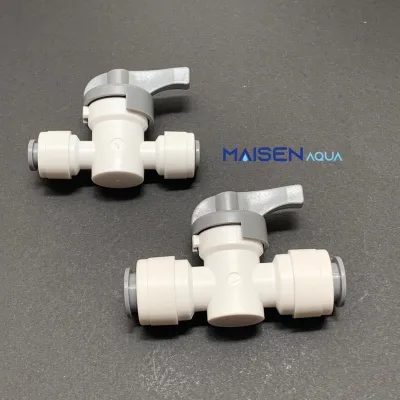 Van Khóa Nước RO Màu Xám Loại Xả Tay Kích Thước 6mm Và 10mm Cho Máy Lọc Nước