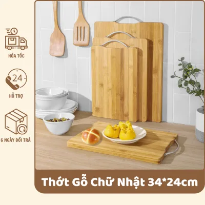 Thớt Gỗ Chữ Nhật, Thớt Tre Tự Nhiên Cao Cấp Bền Dày Mịn - MN027