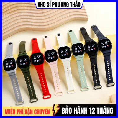 Đồng hồ nam nữ Led Vuông kiểu dáng phi hành gia dây cao su êm tay thời trang cá tính hàng đẹp