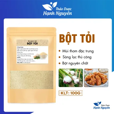 Bột tỏi nguyên chất 100g, bột tỏi hữu cơ, nấu ăn dặm, gia vị ướp thịt, hải sản thơm ngon, tiện lợi - Thảo Dược Hạnh Nguyên