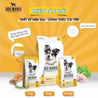 1kg Hạt Thức Ăn Dog Mania cho chó mọi lứa tuổi vị thịt gà