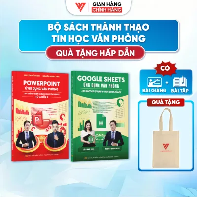 Combo of 2 Books: Google Sheet and Power Point, It Training, Includes Video Course on Office Applications + Cloth Bag