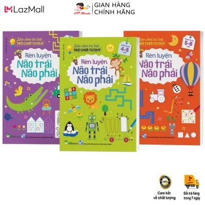 Combo 3 PCs right brain training book for kids 3 - 6 years old-brain teaser puzzle for kids