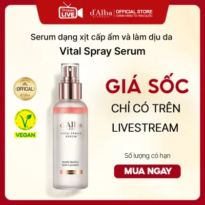 Serum dạng xịt cấp ẩm và làm dịu d'Alba Vital Spray Serum 100ml