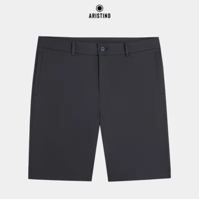 Quần Short Thể Thao Nam Aristino Regular Fit, cạp âu mang đến sự thoải mái tối đa cùng độ co giãn linh hoạt - ASO031AS1