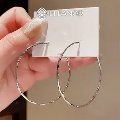 Bông tai nữ chuôi bạc 925 Eleanor Accessories hình tròn phụ kiện trang sức khuyên tai basic 7499