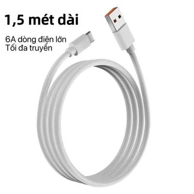 Cáp sạc Type C - 1.5 mét - Dùng cho máy tính bảng, điện thoại và các thiết bị sử dụng cổng sạc type C .