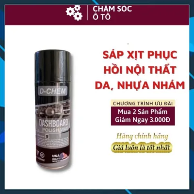 Chai Xịt Phục Hồi Nhựa Nhám Và Bảo Dưỡng Đồ Da, Nội Thất Ô Tô Đa Năng (Vỏ Xe, Ghế Da, Áo Da, Giày Da...) D-CHEM - CSOTVN