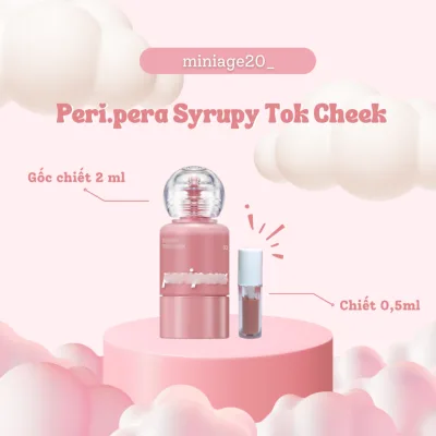 Má hồng kem PERI.PERA Syrupy Tok chiết 0,5ml chất kem lỏng dễ tán