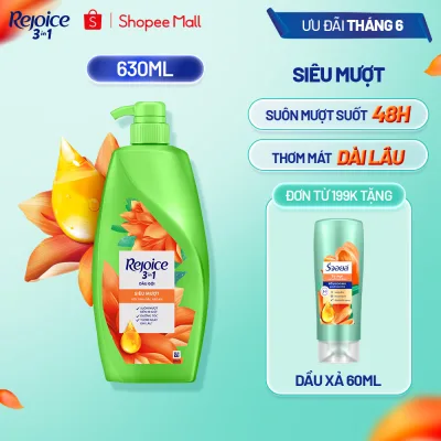 Dầu Gội REJOICE Siêu Mượt - Siêu Mềm Mượt Chai 630ML
