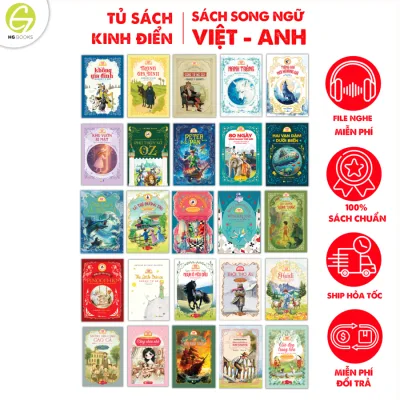 Sách văn học kinh điển song ngữ - Sách văn học, tặng audio và note từ vựng song ngữ - HG Books