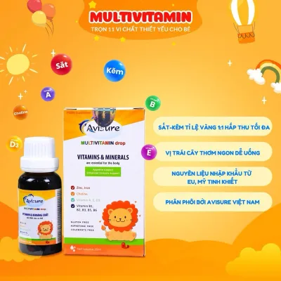 Tích điểm - Avisure Multivitamin Drop Bổ Sung Vitamin sắt kẽm Và Khoáng Chất Giúp Bé Ăn Ngon Tăng Đề Kháng