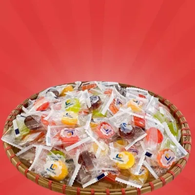 Kẹo dẻo trái cây 3D, Kẹo lột vỏ mix vị 500g Đại Long - đồ ăn vặt