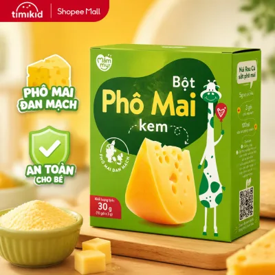 Phô Mai Tách Muối Mămmy Dạng Bột Rắc Cơm, Cháo Cho Bé Ăn Dặm - hộp 10 gói (3g/gói)