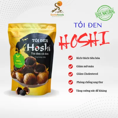 Tỏi đen cô đơn HOSHI loại 1 túi ZIP 500g - 100% lên men tự nhiên 90 ngày, tốt cho sức khỏe, tim mạch