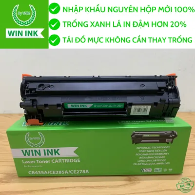 Hộp mực máy in Canon LBP 6030/6030w(mã mực 35A) hiệu Win Ink-Mới 100% có lỗ đổ mực, đổ thải, đã có sẵn mực