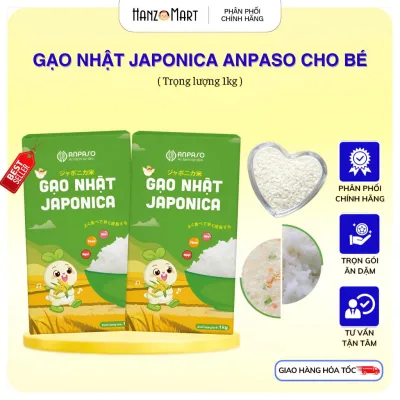 Gạo Japonica cho bé Ăn Dặm Anpaso 1kg - Giống gạo Nhật Bản chứa nhiều vitamin và khoáng chất