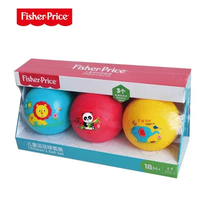 FisherPrice F0923 Bộ bóng thể thao trẻ em, Bóng nắm tay trẻ em, Hộp quà đồ chơi thể dục cho trẻ em