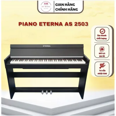 Piano Eterna AS2503 Kết Nối Bluetooth + 3 pedal + Chất Liệu Gỗ Cao Cấp + Bảo hành 24 tháng