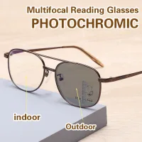 + 100 đến + 400 Kính đọc sách multifocal photochromic cho zoom tự động nam nữ Kính mắt Viễn Kính mắt Viễn đa tròng chuyên dụng