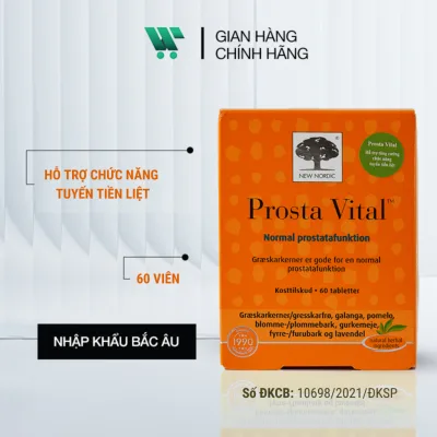 Thực phẩm bảo vệ sức khỏe New Nordic Prosta Vital: Viên uống hỗ trợ chức năng tuyến tiền liệt [60 viên]