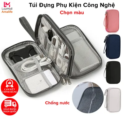 Túi Du Lịch Đựng Tai Nghe Dây Dữ Liệu Túi Đựng Điện Dự Phòng, Không Thấm Nước, Đa Chức Năng Có Quai Xách, Túi Đựng Phụ Kiện Điện Thoại, Túi Đựng Phụ Kiện Công Nghệ Máy Tính Tổ Chức Chính Hãng Amalife