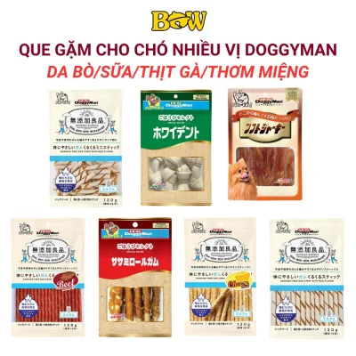 Doggy Man Dog Snacks, Teeth-Cleaning Chew Sticks for Dogs, Delicious Beef Bone and Skin with Many Flavors