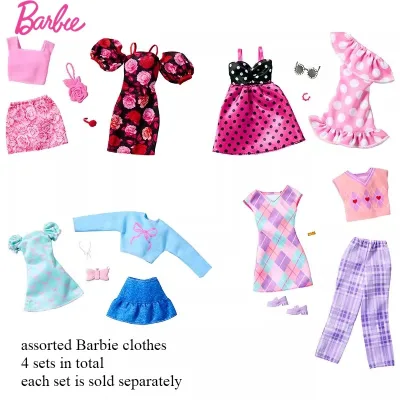 Phân loại 2025 thời trang gốc Barbie búp bê quần áo quần áo phụ kiện thiết lập hàng đầu thương hiệu đồ chơi cho cô gái trẻ em cô gái GWF04 quà tặng