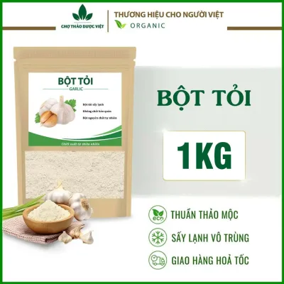 Bột tỏi nguyên chất 1kg (gia vị ướp thịt nướng, nguyên liệu nấu ăn) - Chợ Thảo Dược Việt
