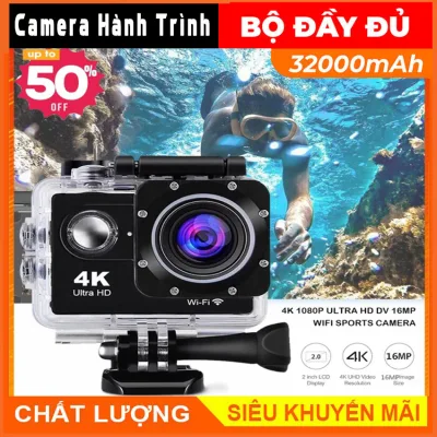 Camera hành trình chống nước Sport cam Full HD 1080p Camera hành trình 4K - Camera Hành Trình 1080 Sports Chống nước Chống rung hoàn hảo Cho ô tô Xe máy xe đạp có 5 chế độ cân bằng sáng tự động