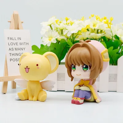 Thẻ Captor Sakura 10cm búp bê vinyl dễ thương, đồ chơi mô hình hoạt hình