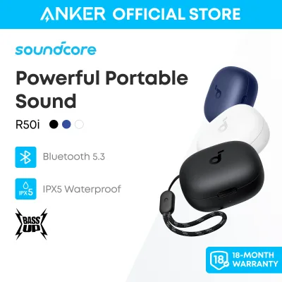 Tai nghe bluetooth soundcore R50i, thời lượng phát tới 30H, nghe gọi rõ ràng và âm trầm cao, chống nước IPX5