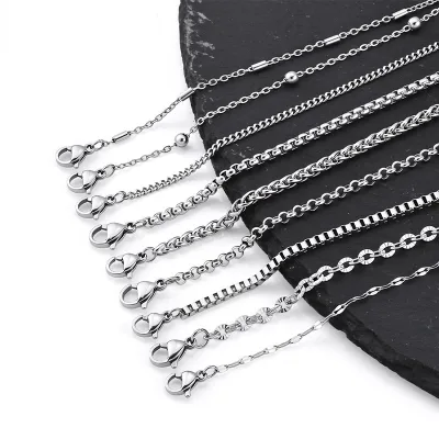 Vòng tay Cuba bằng thép không gỉ dành cho nam và nữ Dây chuyền tối giản và sành điệu Chất lượng cao Chống nước Vòng tay trang sức không gây dị ứng