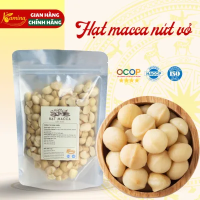 Nhân macca hạt vỡ Đắk Lắk, hạt macca tách vỏ sấy lạnh giàu dinh dưỡng dùng làm sữa hạt Kamina Store