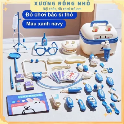 Đồ chơi bác sĩ 36 chi tiết cho bé gái trai trẻ em nhập vai mô phỏng thiết bị y tế thật, y tá, nha sĩ, khám răng