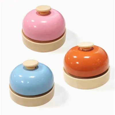 Chuông bấm để bàn loại 6.5 cm đập tay dùng để chơi trò chơi, huấn luyện thú hoặc phụ kiện của busy board